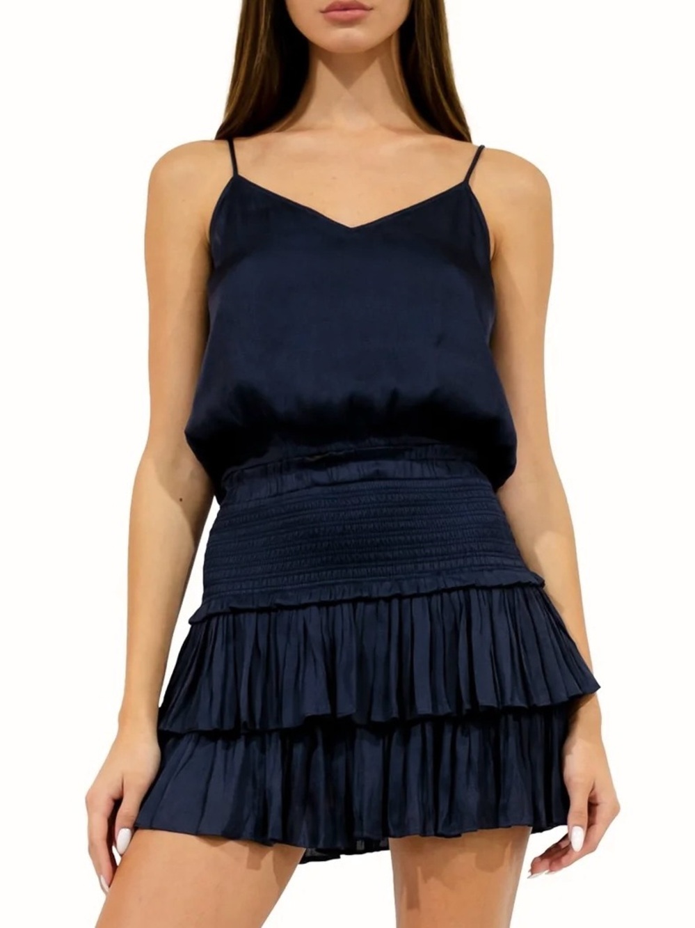 Pookie And Sebastian Mystra Silky Crop Top